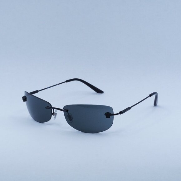 🕶️ New Versace VE2279 143687 Sunglasses - Matte Black Frame, Dark Grey Lenses
